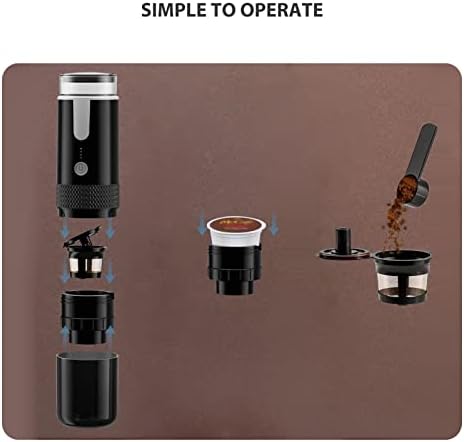 Yosoo 1pc Electric Espresso Machine Portable Classic Travel Coffee Maker Compatible with Capsules Coffee Maker for Home Kitchen and Office Use