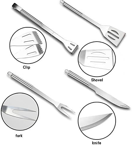 18 in 1 Outdoor Tableware Set Camping Barbecue Tableware Picnic Tool Set with Thermometer Cookware Set Cookware Picnic Boiler Cookware