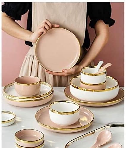 Dinner Set for Luxury Restaurant and Home Dinnerware Set China Dinner Set Ceramics Phnom Penh Plates and Bowls Sets for RestaurantPurple-2 People