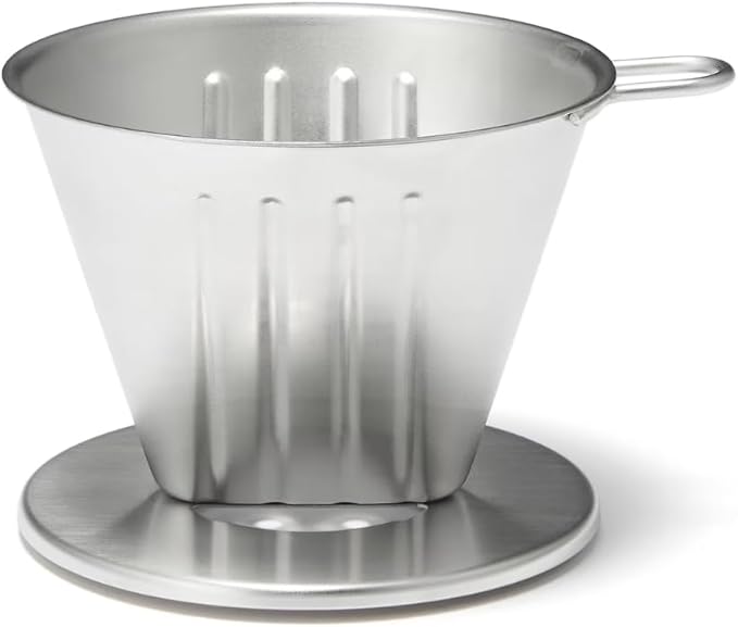 Muji 15090822 Stainless Steel Dripper Silver 4.9 x 4.1 x 3.1 inches (12.5 x 10.5 x 8 cm) For 2-3 Cups