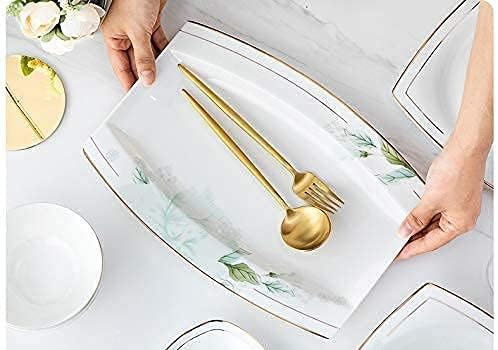 Dinnerware Set Nordic Light Luxury Phnom Penh Stock Pot/Plate Ceramics Plates and Bowls Sets for Restaurant and Wedding Gifts/Bone China Dinner SetG