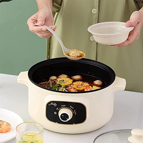Rice Cooker - Rice Cooker with Steamer Basket 110V Electric Skillet Multi-Functional Rice Cooker Food Steamer Nonstick Personal Hot Pot with Lid Home Steam Simmer Stir Fry Griddle