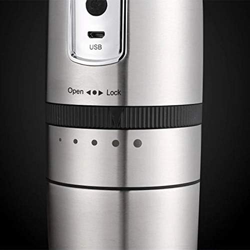 Portable Coffee Maker Stainless Steel Electric Grinding One Hand Cup 250Ml Mini Home Outdoor Coffee Pot Grinder (Silver) (Silver)