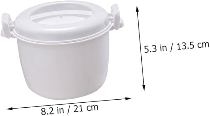 ABOOFAN 2pcs Microwave Rice Cooker Steamer Set Multi-functional Food Container for of Rice Veggies and More Thickened Insulation for Freshness and Flavor