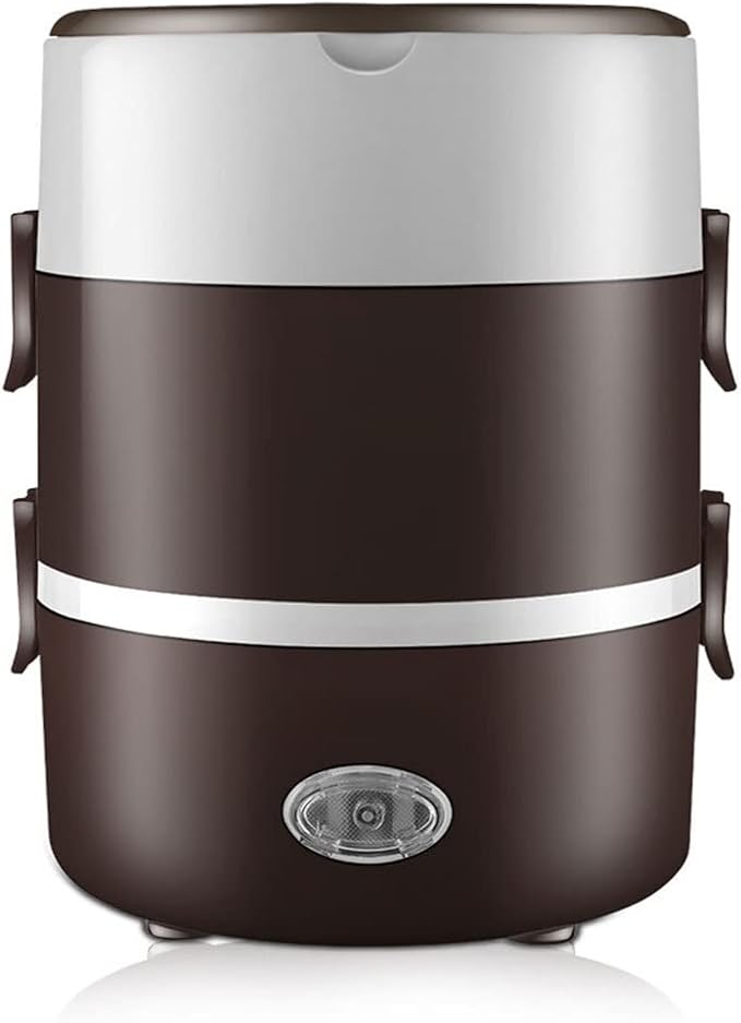 Feiyx Electric Lunch Box2L Electric Cooking Lunch Box With Vacuum Preservation FunctionWith 304 Stainless Steel Tableware Food Steamer for Office and Home Kitchen Cooking rice hot rice artifact pot