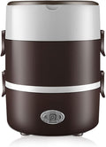 Feiyx Electric Lunch Box2L Electric Cooking Lunch Box With Vacuum Preservation FunctionWith 304 Stainless Steel Tableware Food Steamer for Office and Home Kitchen Cooking rice hot rice artifact pot