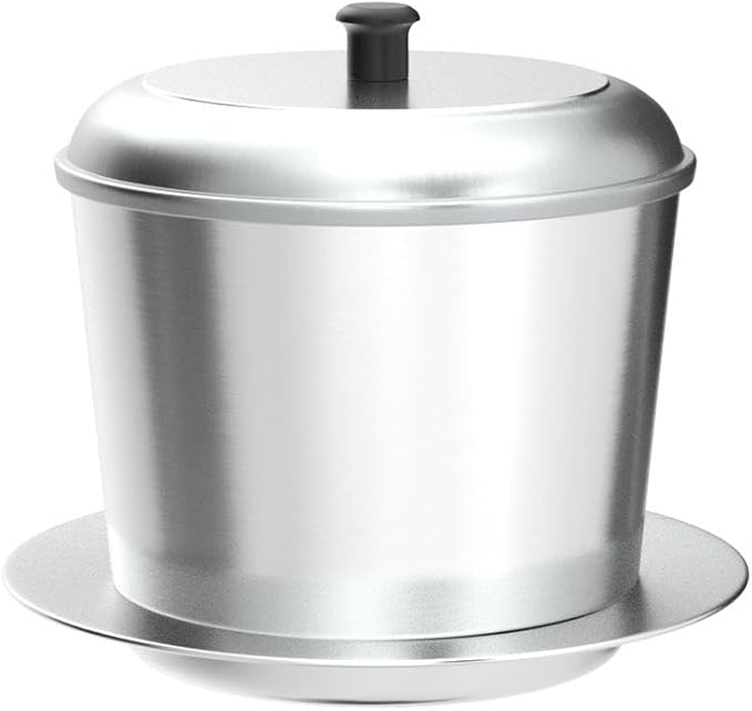 Large Vietnamese Coffee Maker - 10 Cup Stainless Steel French Press Style Coffee Pot with Pour Over Dripper Portable