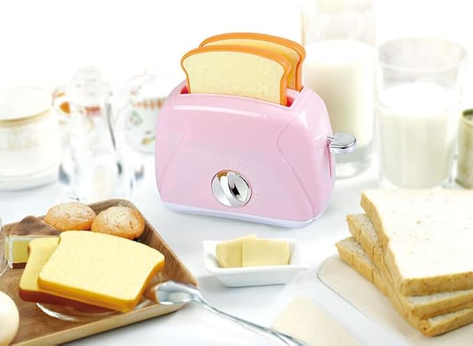 Battery Operated Gourmet Kitchen APPLIANCES (Child Size) has Pink &amp White Coffee Maker w Coffee PODS Mix Master and Blender