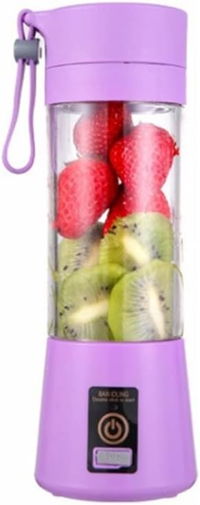 Portable Electric Juicer Fruit Milkshake Mixer Juicer Cup Rechargeable USB Multifunction Automatic Small Electric Juicer/415 (Color : Purple) (Green)