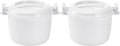 Hemoton Microwave Rice Cooker Rice :2pcs Round Microwave Food Container Microwaveable Rice Pasta Cooker Microwave Rice for Rice Chicken Pasta