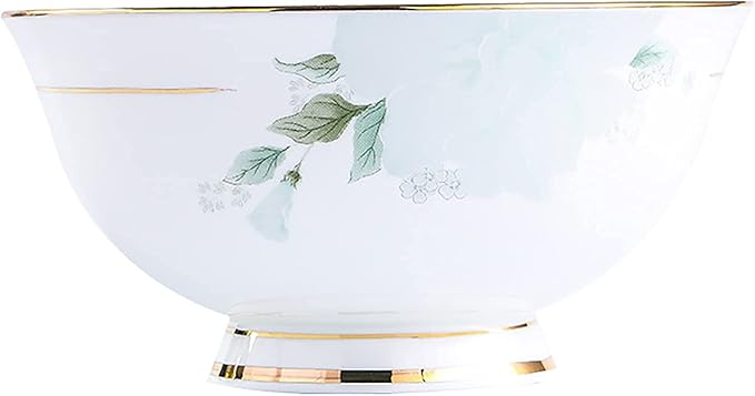 Bone China Dinner Set Porcelain White Dinnerware Kitchen Dinning Round Tableware Combination Set with Cereal Bowls Dessert Plates and Soup Plates (68 Pieces Service for 10 People)
