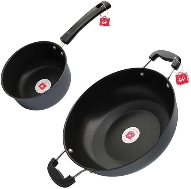 Nonstick Cookware Set (Grey Base 2-Piece Combo Pack)