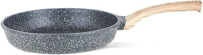 2-Piece Non-Stick Cookware Set Frying Pan &amp Wok with Lid Induction &amp Gas Compatible Medical Stone Coating Dishwasher Safe