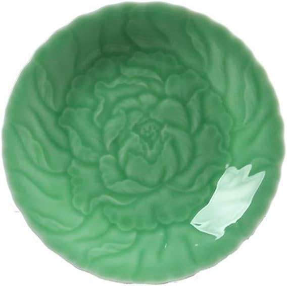 Plates Dinnerware 6 inches Celadon Dish with Penoy Microwave and Dishware Safe(set of 4)