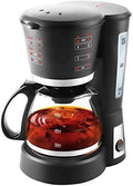 Coffee Machine Filter Coffee Machine0.6L Capacity Coffee Maker Producing Up To 5 CupsAnti-Drip SystemPermanent Reusable FilterBlackCompatible with espresso cooker