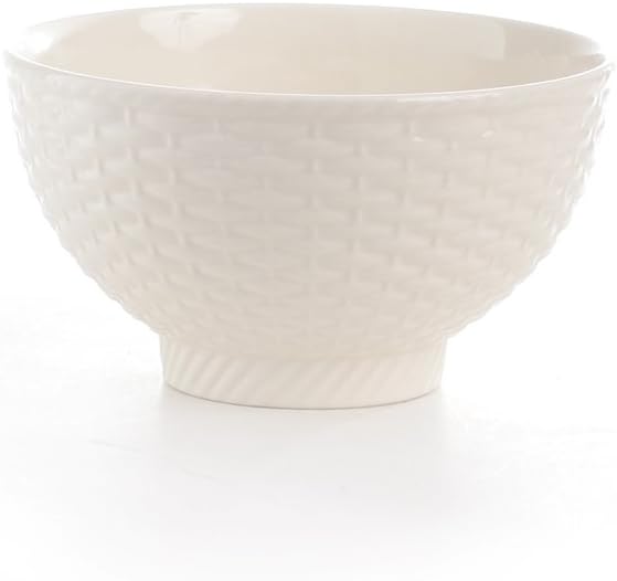 Red Vanilla FC900-421 Nantucket Cereal/Fruit Bowls 5.5-Inch/20-Ounce White Set of 4