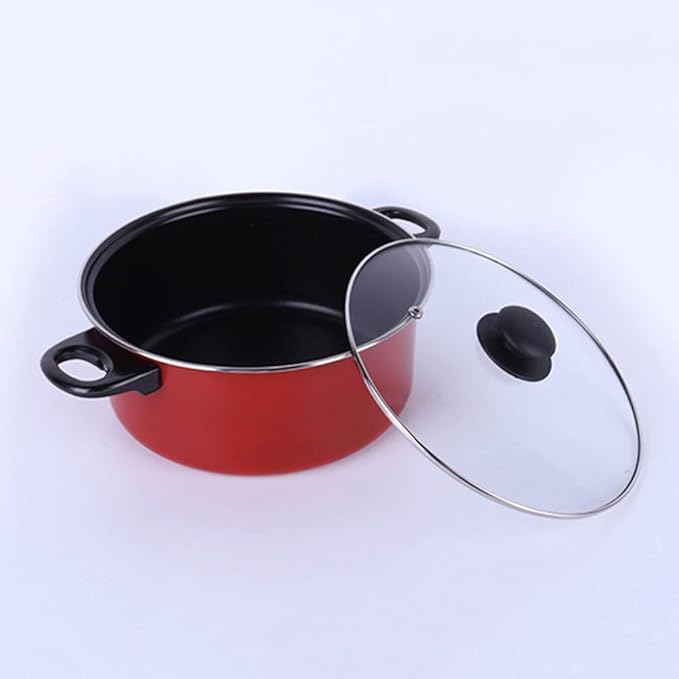 3pcs Kitchen Nonstick Cookware Sets Pots and Pans Cooking Set with Saucepans Frying Pans Oven Pot with Lids for Soup Pasta Stockpot