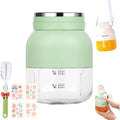 Blender Cup Juicer Cup for home Electric Juicer Mini Portable Blender Portable Automatic Sport Juicey Cups Dual-Use Water Bottle with Straw for Outdoor Sports with Strap (1PC Green)