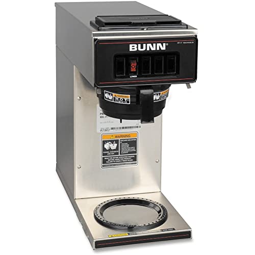 BUNN VP17-1SS Pourover Coffee Brewer with 1 Warmer Stainless Steel 12-Cup Commercial Coffee Filters 1000 Count