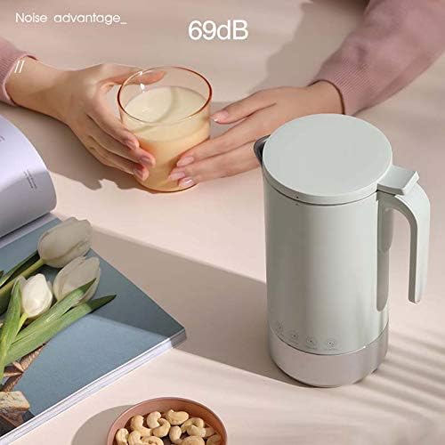 Soymilk Machine Boiled Water Automatic Mini Electric Heating Soya-Bean Milk Juicer Stir Rice Paste Maker Filter-free 350ml(Gray)