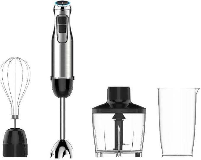 HUNYA 4-in-1 Multifunctional Blender with Ice System 304 Stainless Steel 500W Power BHB1200 5 for Blending Whisking Chopping Beating Etc