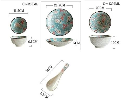 20 Piece Dinnerware Set Dishes Set for 6 Plates and Bowls Set Stoneware Tableware Tableware Combination Set Dishwasher Safe (A 7)