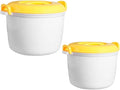 Microwave Rice Cooker Steamer Set with Handle 8.26X5.51X5.31In Large Capacity Insulated Portable Rice Cooker for Home Office Travel