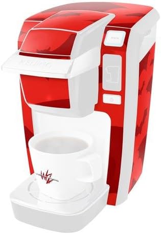 Decal Style Vinyl Skin compatible with Keurig K10 / K15 Mini Plus Coffee Makers Deathrock Bats Red (COFFEE MAKER NOT INCLUDED)