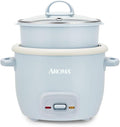 4-Cup Rice Cooker &amp Food Steamer with Nonstick Ceramic &amp Pop-Up Steam Tray (Renewed)