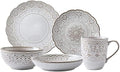 Dinnerware Sets - Luxury Gift Dishes Service Set 24 Pieces Retro Style Porcelain Dinnerware Set | Relief Cereals Bowl &amp Mug &amp Plate for Wedding Gifts and Family Gathering