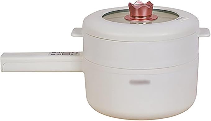 THEGA Small Rice Cooker - Tasty Cooking Pot with Lid (1.6L) Household Multifunctional Mini Rice Cooker/Frying Pan/Wok/Soup Pot Ceramic Non-Stick Inner Pot for 1-2 People (Size : B)