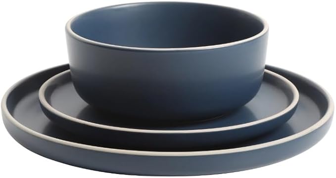 Home Everyday Dinnerware Set 12-Piece Dishes Round Plates Tableware Sets