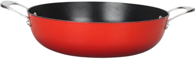 LAGUIOLE Lightweight Cast Iron Sauté Pan 28 x 8.2 cm - Excellent Heat Retention Non-Stick Elegant Design All Heat Sources Induction 100% Cast Iron 3.5L Red