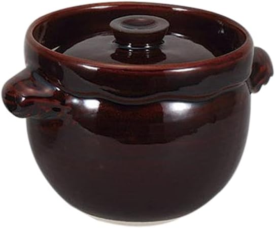 Set of 3 Rice Pot Candy Glazed Rice Cooker (2 Cups) 6.5 x 8.3 x 6.0 inches (16.5 x 21 x 15.2 cm) Direct Fire Restaurant Commercial Use Tableware