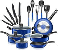 FOLIAGE for SereneLife 20-Piece Set Kitchenware Pots &amp Pans Basic Kitchen Set
