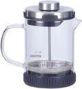 Glass French Press Coffee Maker with Lid and 2-Layer Filter