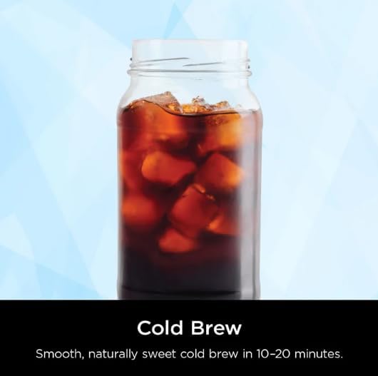 Niinja Single-Serve Pods or Grounds Hot and Iced Coffee Brewer with Rapid Cold Brew 4 Brew Styles Compact design and Storage Removable reservoir 56 oz Black PB045