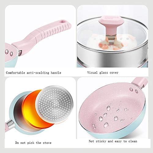 Cookware Cookware Set Intimate Baby Food Supplement Pot Instant Noodle Pot Non-Stick Pot Small Milk Pot with Steamer Steamer Pot