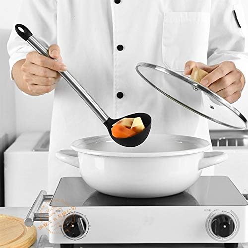 Kn430 8 in 1 Silicone + Stainless Steel Kitchen Tools Set with Bucket Cookware Set Cookware Picnic Boiler Cookware