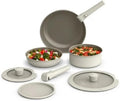 8-Piece Piece Ceramic Nonstick Cookware Set with Removable Handles