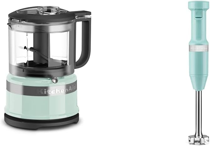 KitchenAid KFC3516IC 3.5 Cup Food Chopper Ice &amp Variable Speed Corded Hand Blender - KHBV53