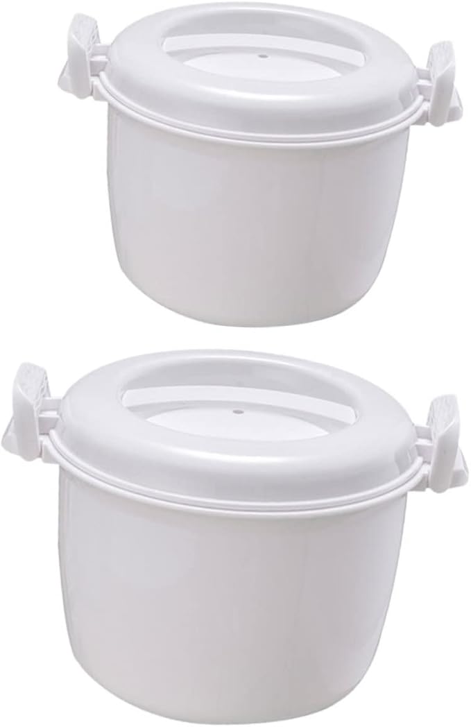 2pcs Practical Rice Cooker Set Microwave Rice Cooker Making Tool Household