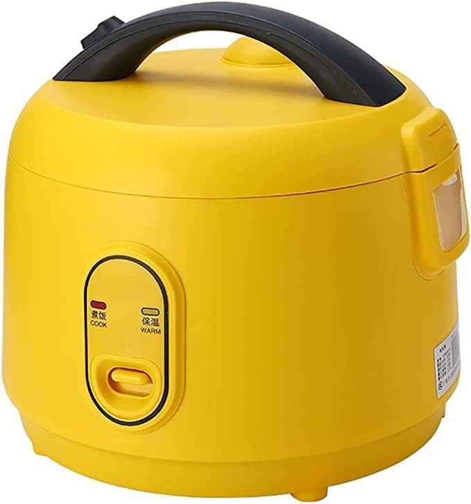 JYYBN Electric Rice Cooker Yellow Small Rice Cookers with Removable Non-Stick Rice Pot for Rice Meat Or Porridge Cooking