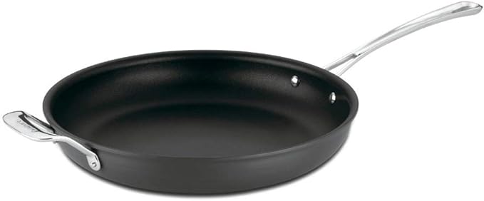 Cuisinart Contour Hard Anodized 12-Inch Open Skillet with Helper HandleBlack