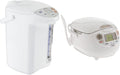 Zojirushi Micom Water Boiler and Warmer 169 oz/5.0 L White &amp NS-ZCC10 Neuro Fuzzy Rice Cooker 5.5-Cup White