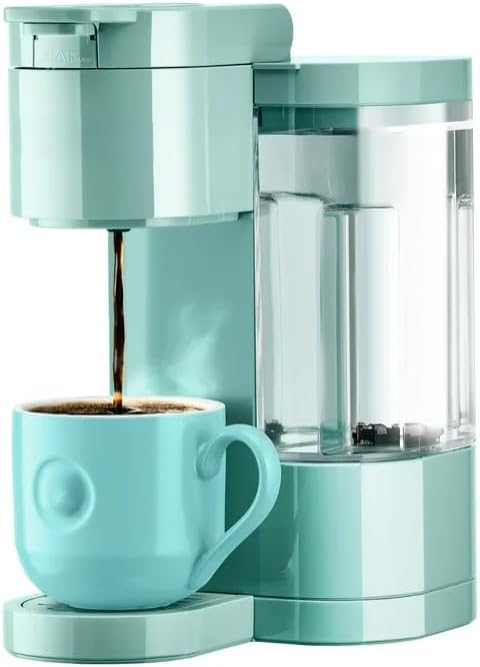KeurigK K Express Essentials Single Serve K Cup Pod Coffee Maker 3 cup sizes (6 8 and 10oz) Fast Fresh Brew 30oz Removable Water Reservoir (Seafoam Green)