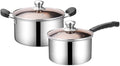 Cooking Pot Nonstick Cookware Sets 401 Stainless Steel Cooking Pots and Pans Home Kitchenware with Wok Frying Pan Stock Pot Safe