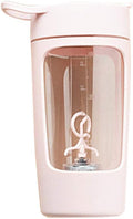 650ml Electric Protein Shaker Cup Portable USB Rechargeable Protein Shake Mixer Auto Shake Mixer Cup Drinking Bottle app.19.6x12.1cm/7.72x4.76in Pink