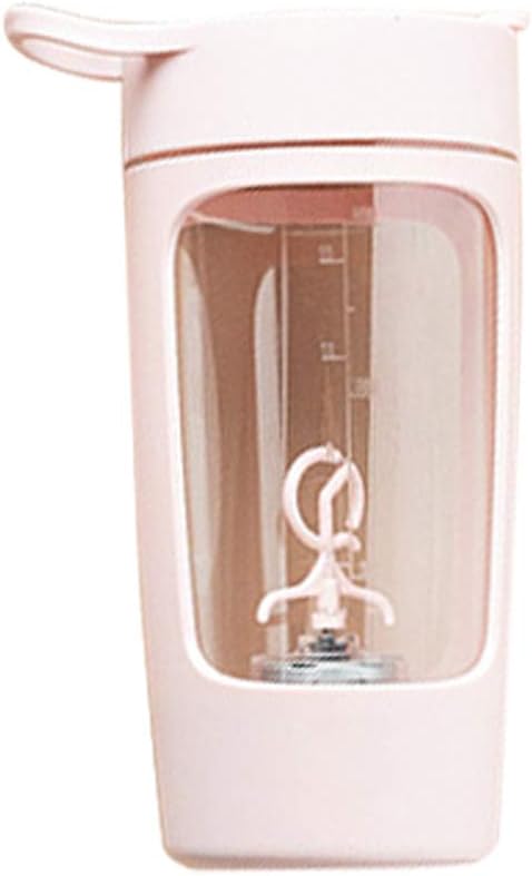 650ml Electric Protein Shaker Cup Portable USB Rechargeable Protein Shake Mixer Auto Shake Mixer Cup Drinking Bottle app.19.6x12.1cm/7.72x4.76in Pink