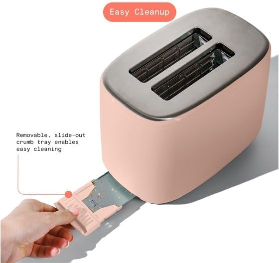 New beautifull 2-Sliice Digital Toaster with Touch-Activated Display Adjustable Browning Control Auto Shut-Off by D'rew Barry'more (Rose)